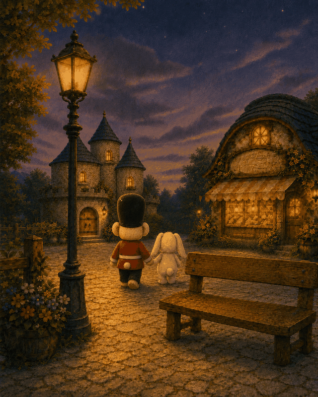 Teddy Castle 熊堡漫畫〈路燈〉第 4 頁，安東替晚歸的人留下回家的微光