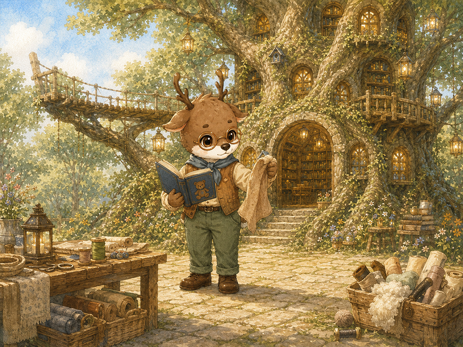 Teddy Castle 可樂圖書館｜版型比例與布料毛向 主圖
